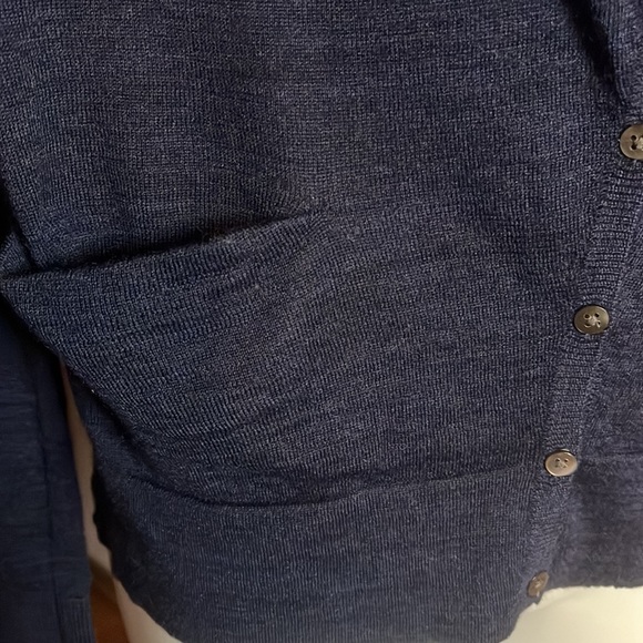 Armani Exchange wool blue knit blend button down sweater Sz XXS - Picture 4 of 9